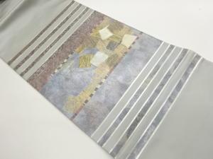 螺鈿横段に色紙散らし模様袋帯